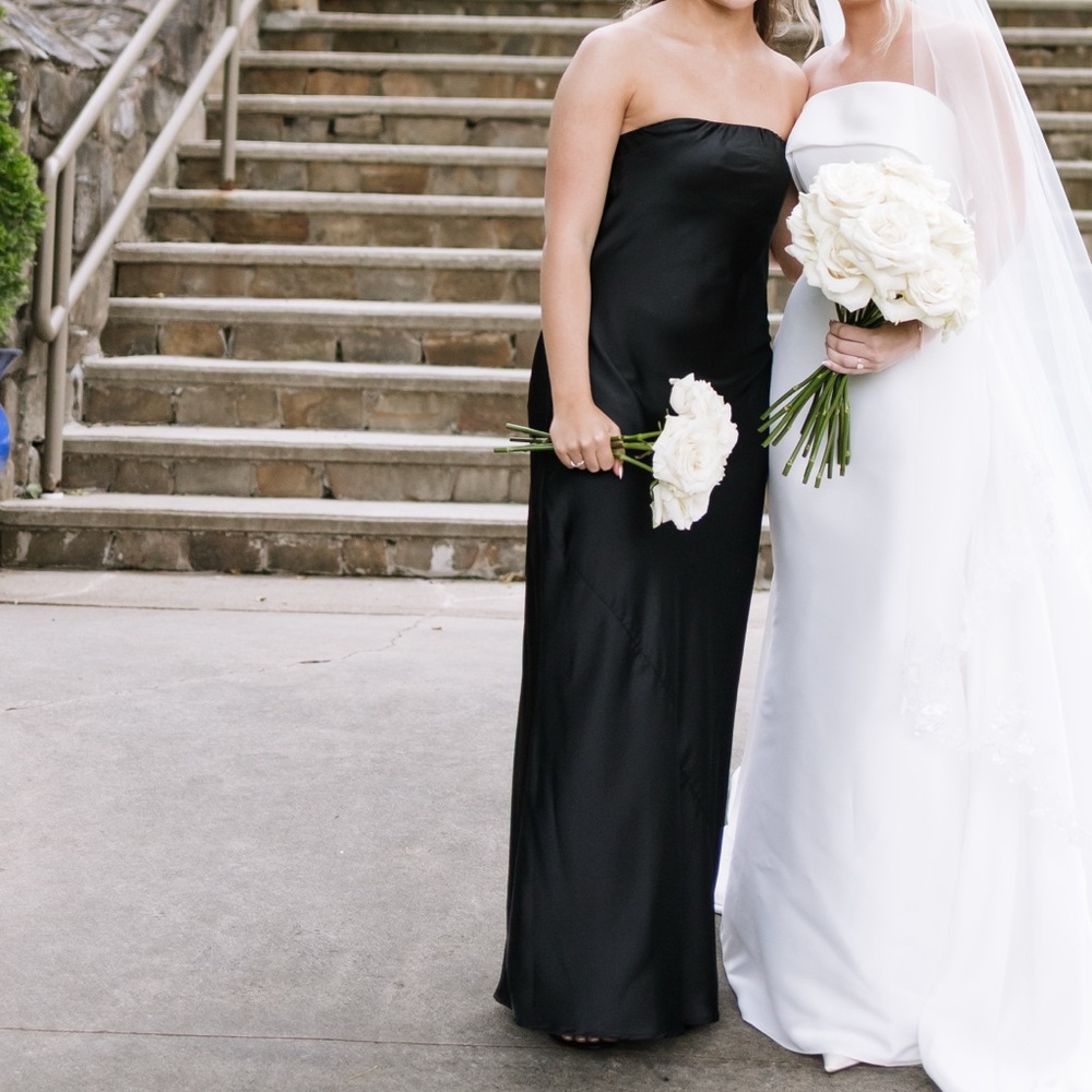 Show Me Your MuMu Black Satin Dress